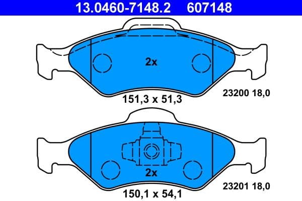 Brake Pad Set, disc brake 13.0460-7148.2 - image 2