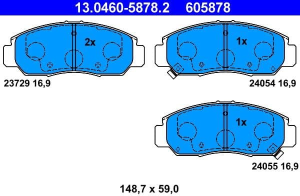 Brake Pad Set, disc brake 13.0460-5878.2 - image 2
