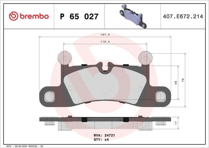 Brake Pad Set, disc brake PRIME LINE P65027 - image 3