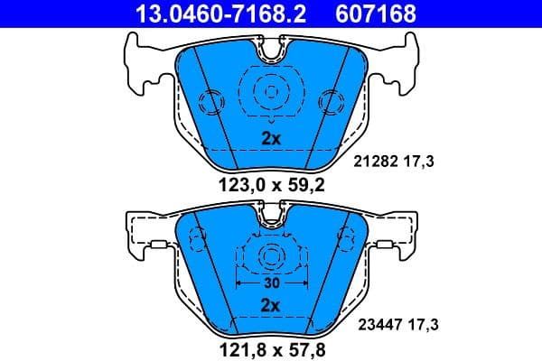Brake Pad Set, disc brake 13.0460-7168.2 - image 2