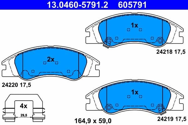 Brake Pad Set, disc brake 13.0460-5791.2 - image 2