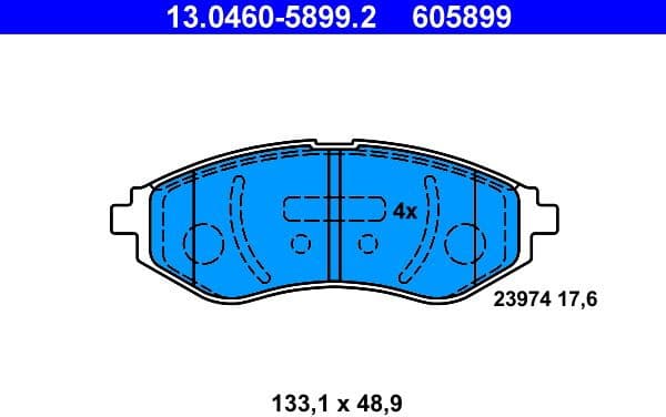 Brake Pad Set, disc brake 13.0460-5899.2 - image 2
