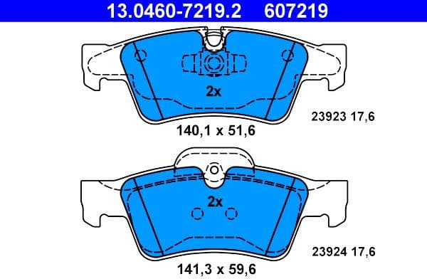 Brake Pad Set, disc brake 13.0460-7219.2 - image 2