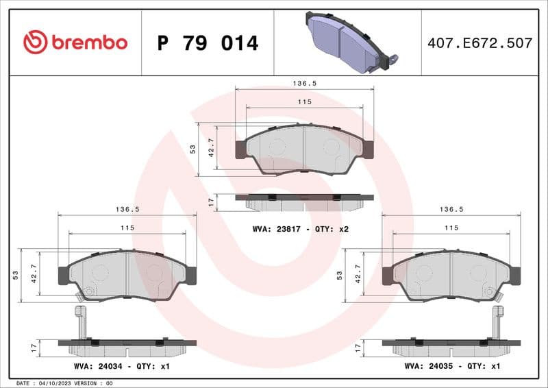 Brake Pad Set, disc brake PRIME LINE P79014 - image 3