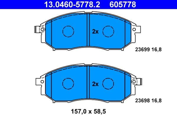 Brake Pad Set, disc brake 13.0460-5778.2 - image 3