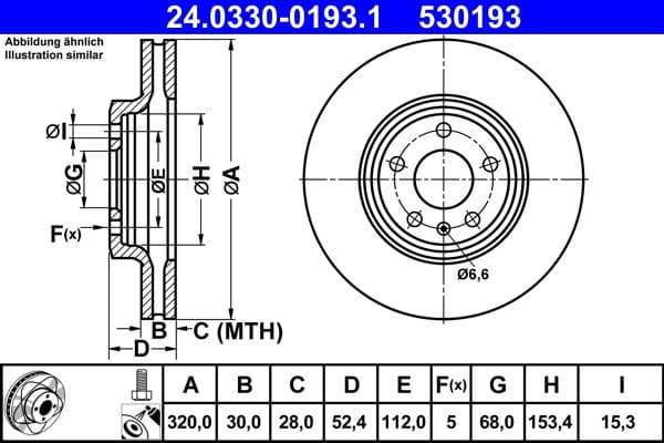Brake Disc PowerDisc 24.0330-0193.1 - image 2