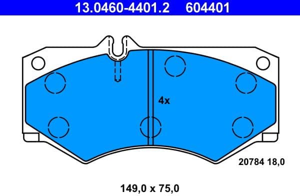 Brake Pad Set, disc brake 13.0460-4401.2 - image 2