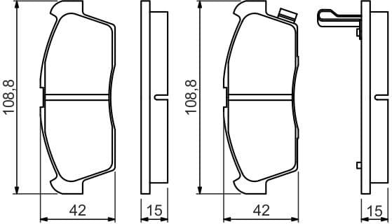 Brake Pad Set, disc brake 0986494700 - image 14