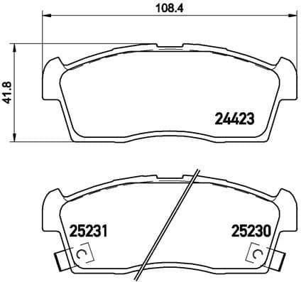 Brake Pad Set, disc brake PRIME LINE P61108 - image 3
