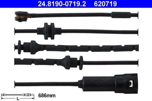 Warning Contact, brake pad wear 24.8190-0719.2 - image 2