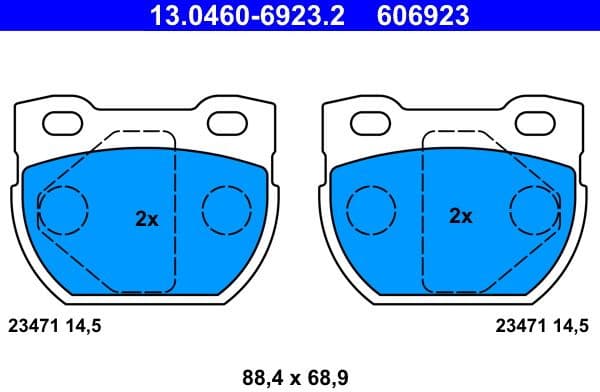 Brake Pad Set, disc brake 13.0460-6923.2 - image 2