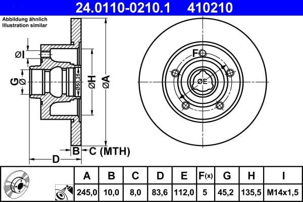 Brake Disc 24.0110-0210.1 - image 2