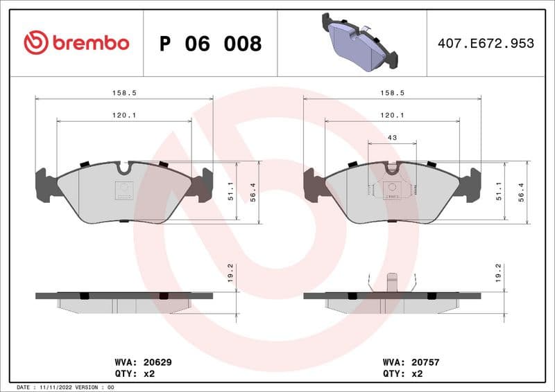 Brake Pad Set, disc brake PRIME LINE P06008 - image 3