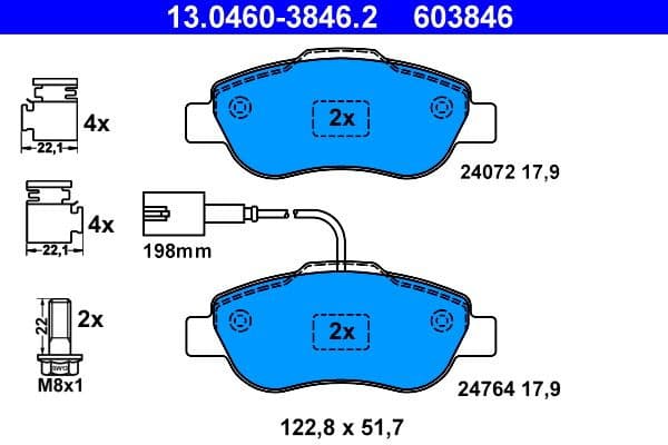 Brake Pad Set, disc brake 13.0460-3846.2 - image 2
