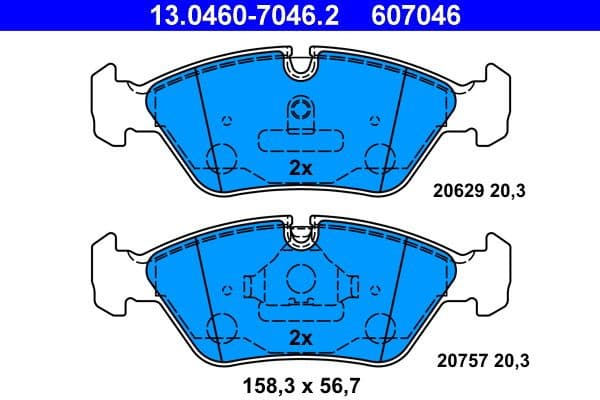 Brake Pad Set, disc brake 13.0460-7046.2 - image 2