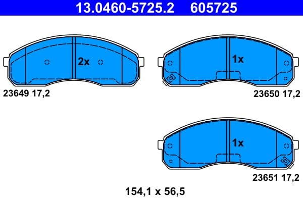 Brake Pad Set, disc brake 13.0460-5725.2 - image 2
