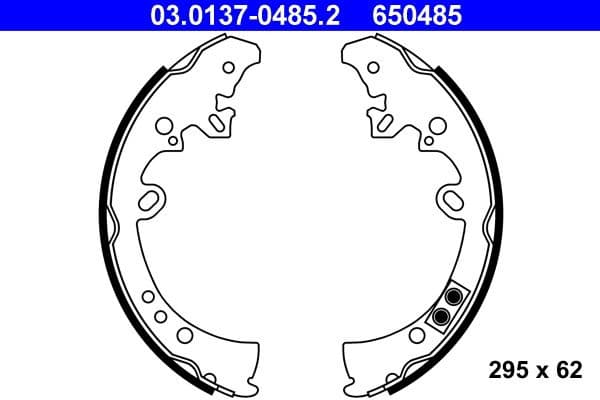 Brake Shoe Set 03.0137-0485.2 - image 2
