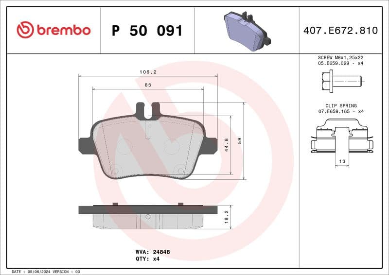 Brake pads rear, Top Quality P50091 - image 3