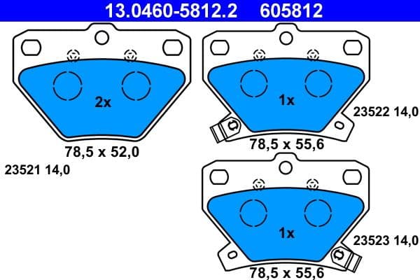 Brake Pad Set, disc brake 13.0460-5812.2 - image 2