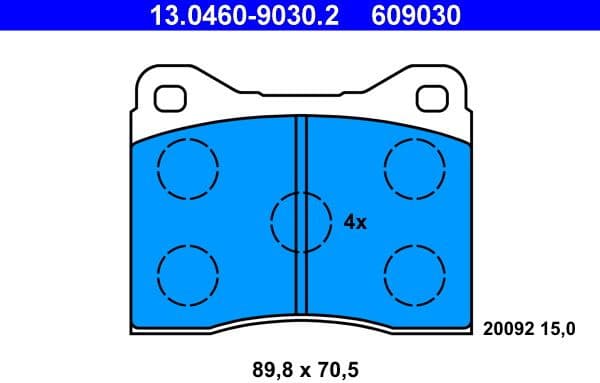 Brake Pad Set, disc brake 13.0460-9030.2 - image 2
