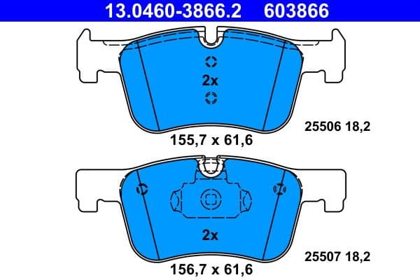 Brake Pad Set, disc brake 13.0460-3866.2 - image 2