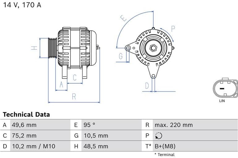 Alternator 0986084740