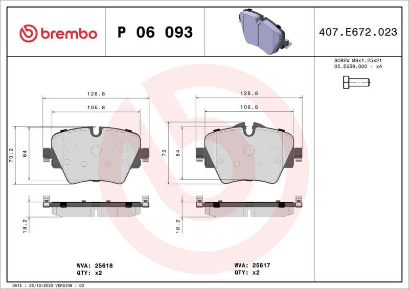 Brake Pad Set, disc brake PRIME LINE P06093 - image 3