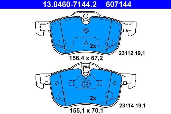 Brake Pad Set, disc brake 13.0460-7144.2 - image 2