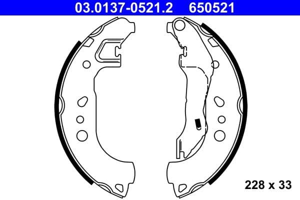 Brake Shoe Set 03.0137-0521.2 - image 2