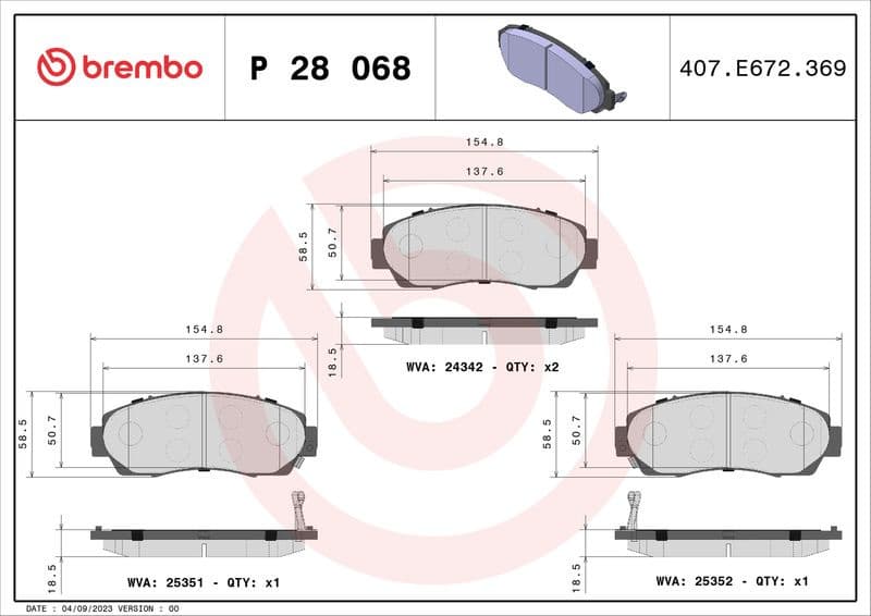 Brake Pad Set, disc brake PRIME LINE P28068 - image 4