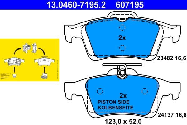 Brake Pad Set, disc brake 13.0460-7195.2 - image 2