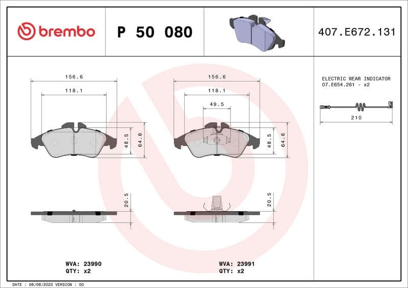 Brake Pad Set, disc brake PRIME LINE P50080 - image 3
