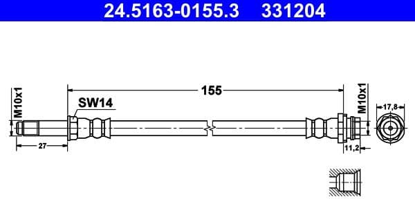 Brake Hose 24.5163-0155.3 - image 2