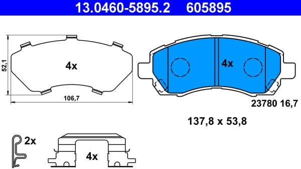Brake Pad Set, disc brake 13.0460-5895.2 - image 2