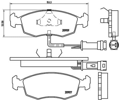 Brake Pad Set, disc brake PRIME LINE P24007 - image 3