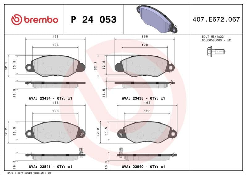 Brake Pad Set, disc brake PRIME LINE P24053 - image 3