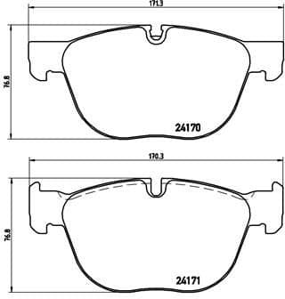 Brake pads front, Top Quality P06049