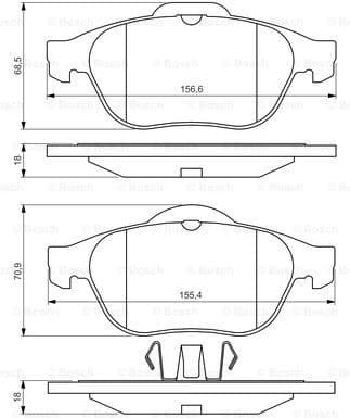 Brake Pad Set, disc brake 0986424616 - image 7