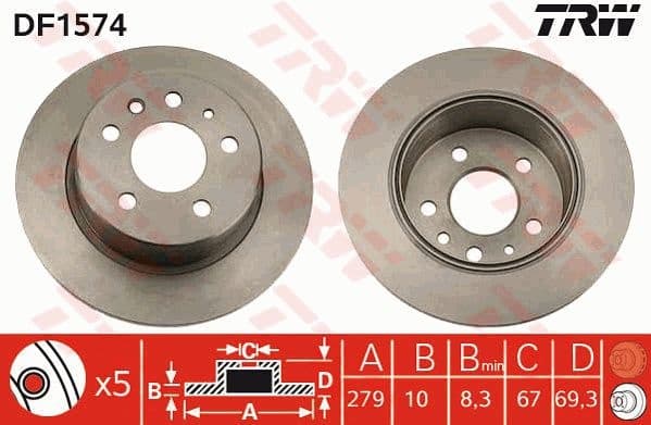 Brake Disc DF1574
