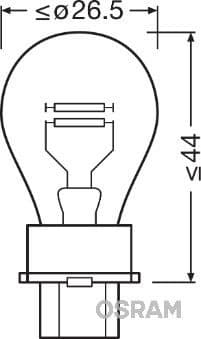 Bulb, auxiliary stop light ORIGINAL 3157 - image 2