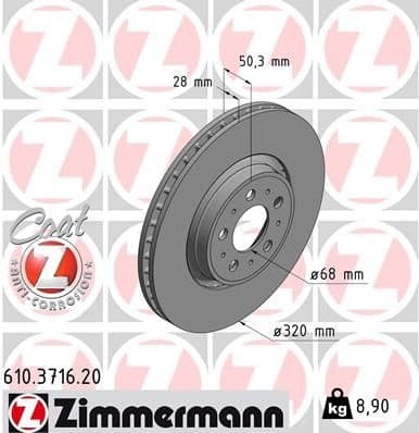 Brake Disc COAT Z 610.3716.20