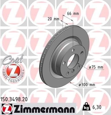Brake Disc COAT Z 150.3498.20