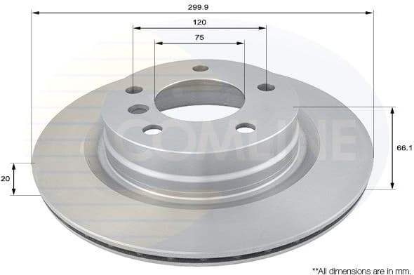 Brake disc, 1pcs REAR ADC1718V - image 2