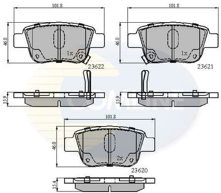 Brake pads rear CBP31141
