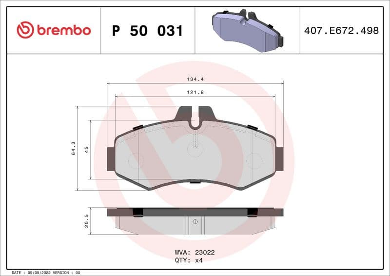 Brake Pad Set, disc brake PRIME LINE P50031 - image 3