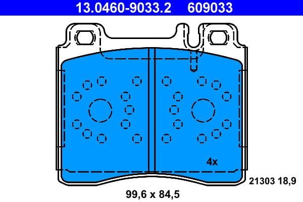 Brake Pad Set, disc brake 13.0460-9033.2 - image 2