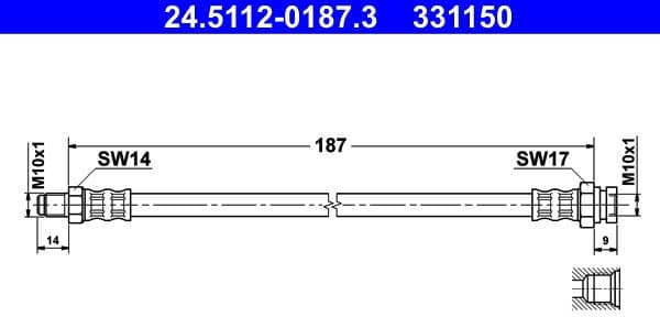 Brake Hose 24.5112-0187.3 - image 2