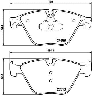 Brake pads front, Top Quality P06074 - image 3