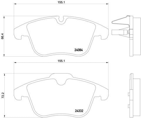 Brake pads front, Top Quality P61106 - image 3