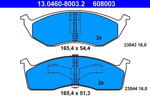 Brake Pad Set, disc brake 13.0460-8003.2 - image 2